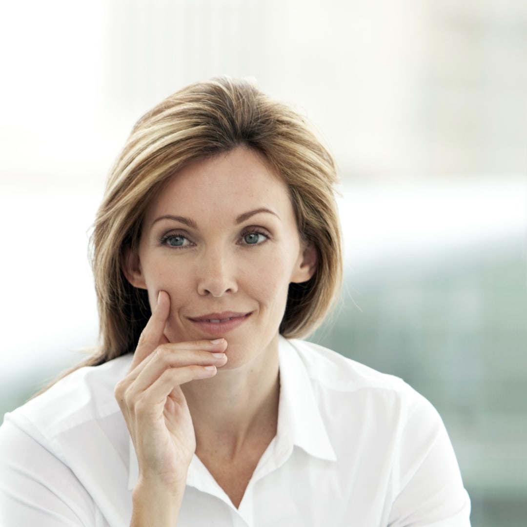 Ideal chin implant candidate showing facial profile at The Virginia Institute