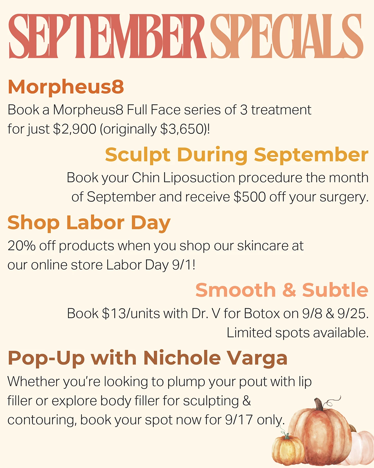 September Specials