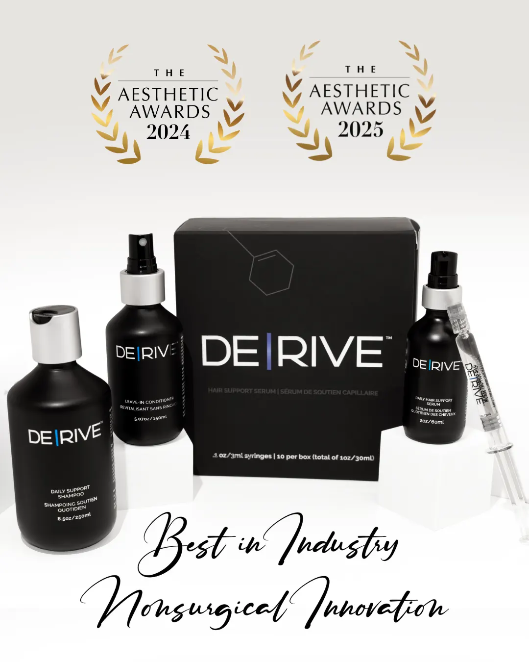 DE|RIVE MD Hair Wellness System before and after results