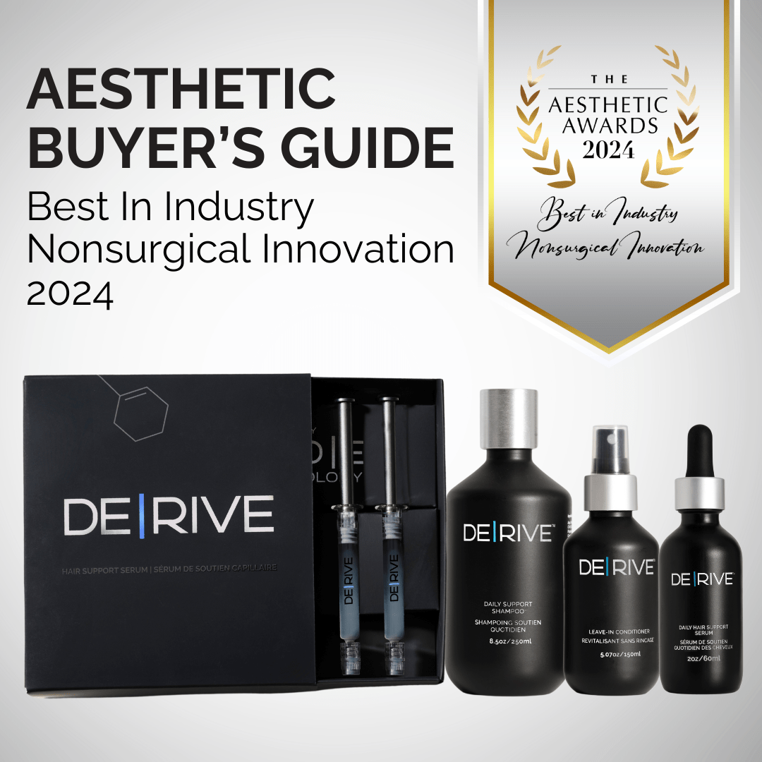 The Aesthetic Guide Awards DE|RIVE Hair Wellness System Best Nonsurgical Innovation of 2024
