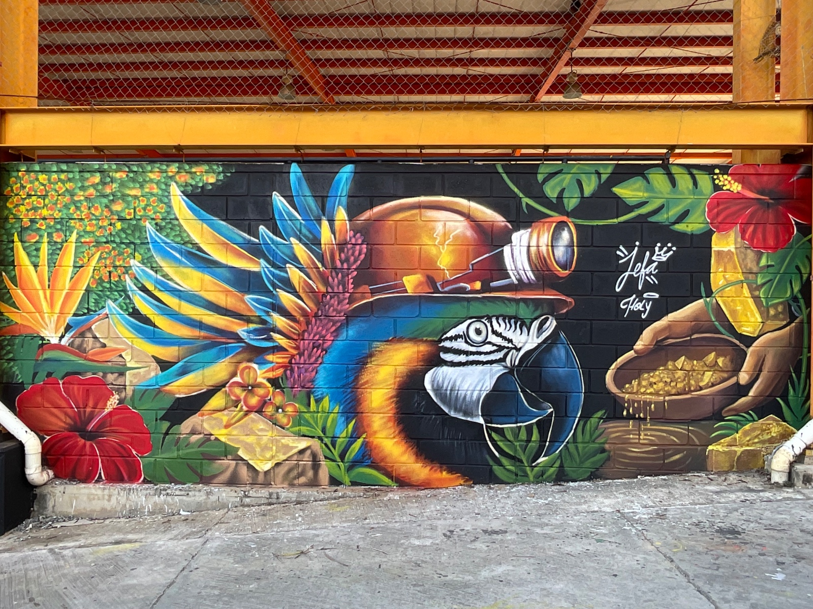 Este es el mural que le dejó la Bienal de Arte de Medellín a nuestro municipio