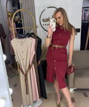 Elegant Midi Dress “Classic Line”
