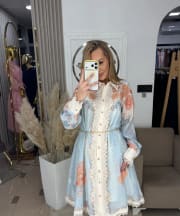 Romantic Lace Dress “Sky Bloom”