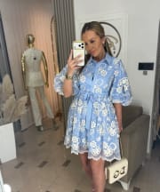 Lace Mini Dress “Blue Romance”