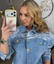 Denim Lace Jacket “Blue Chic”