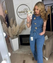 Denim Gold Button Set “Classic Blue”