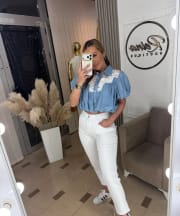 Denim Lace Košulja “Soft Chic”