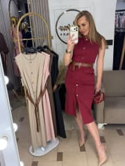 Elegant Midi Dress “Classic Line”
