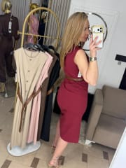 Elegant Midi Dress “Classic Line”