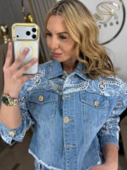 Denim Lace Jacket “Blue Chic”