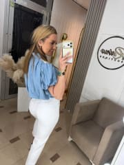 Denim Lace Košulja “Soft Chic”