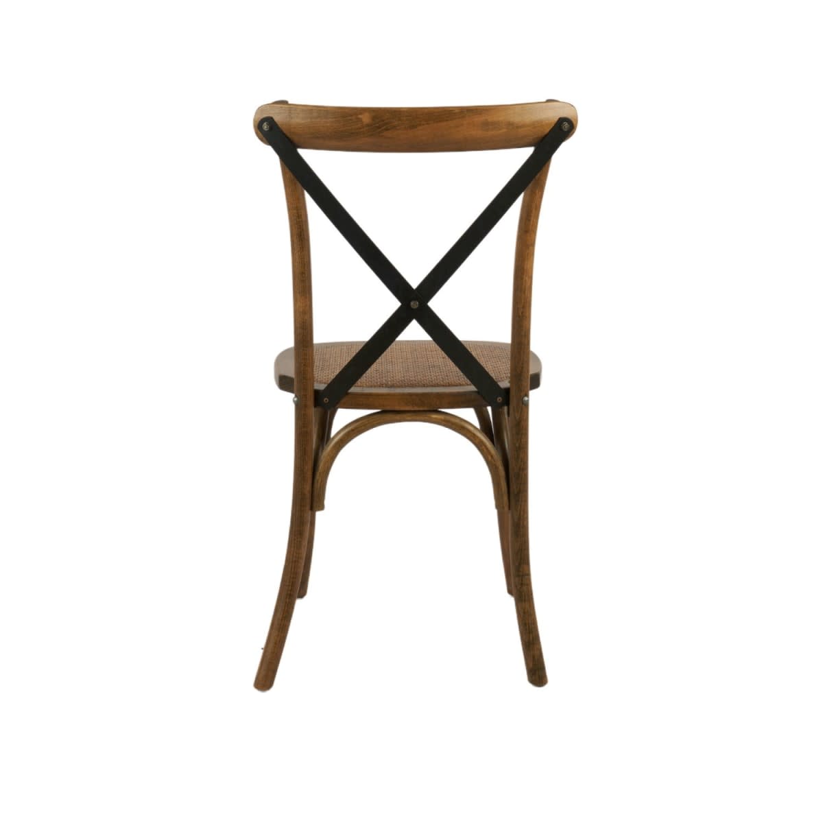 Silla Crossback Madera Rattan - Café Vintage