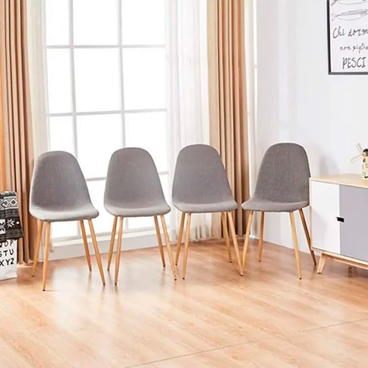 Silla Spoon Velvet  - Beige Oscuro