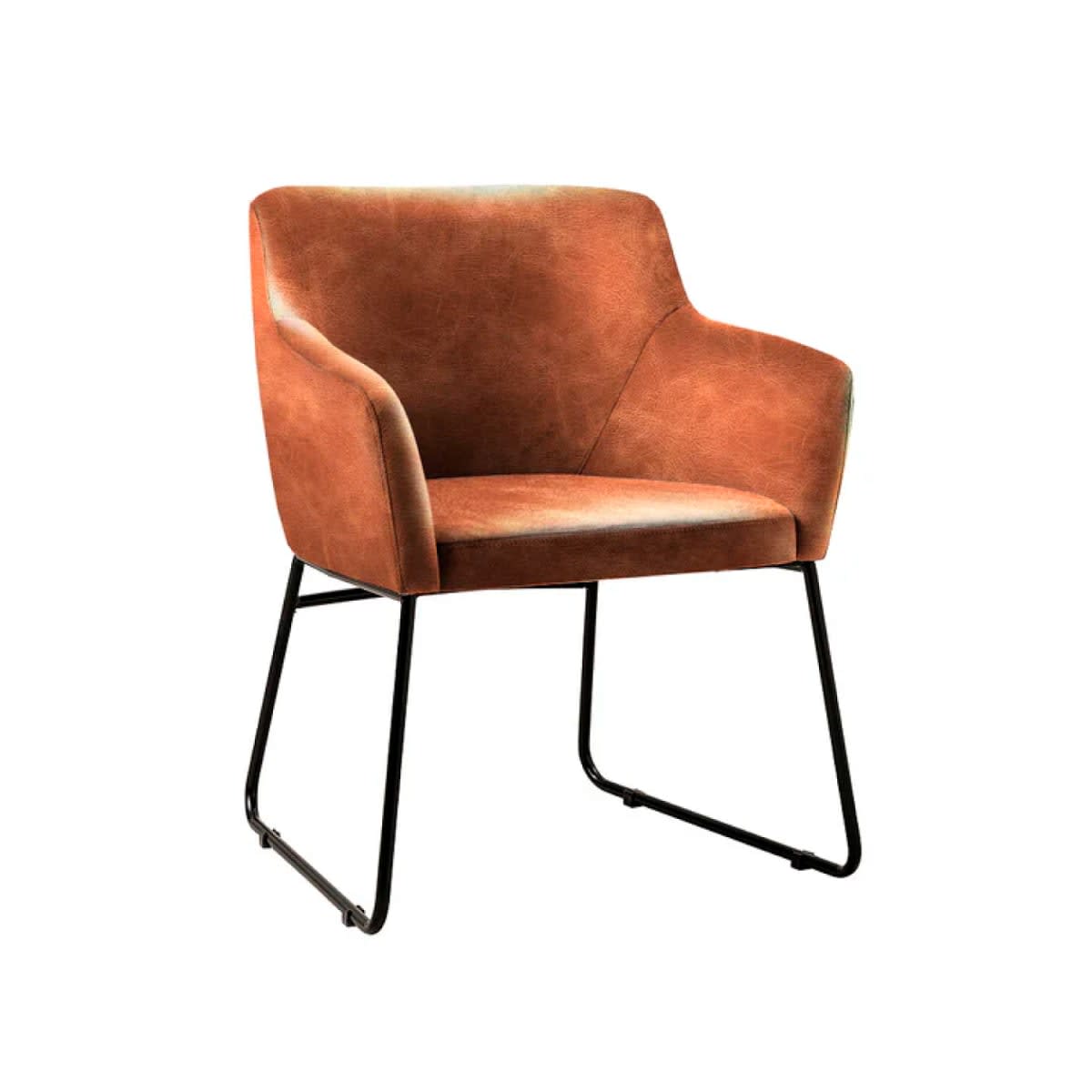 Butaca Albania de Cuero Sintético con Metal Industrial