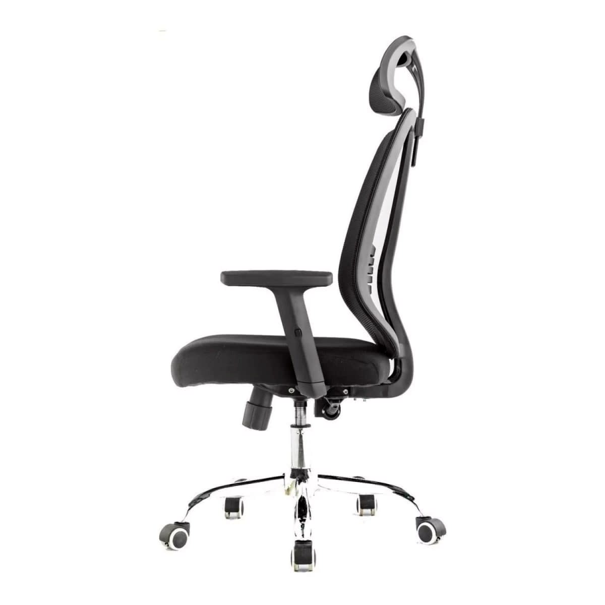 Silla de oficina mesh negra ejecutiva con apoyabrazos y cabeza
