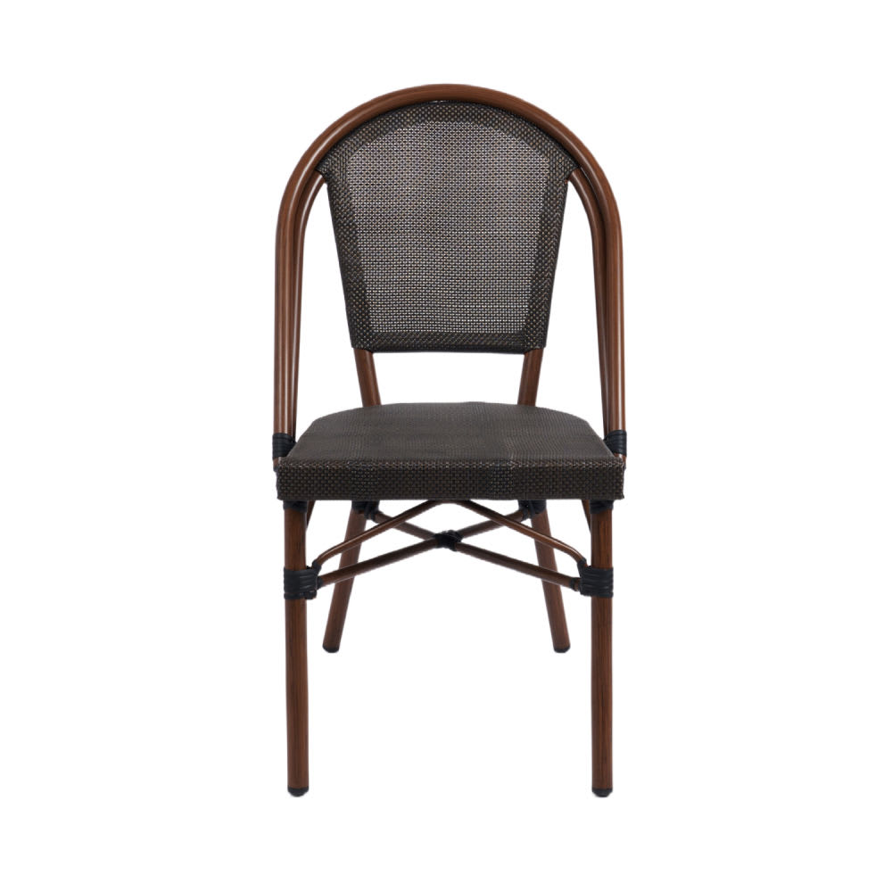 Silla Bistro Parisina Textileno - Café Oscuro