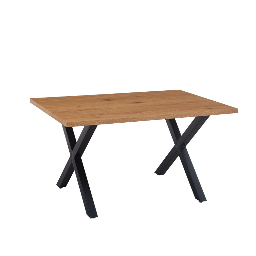 Mesa industrial Madera y Metal Cross 140x90