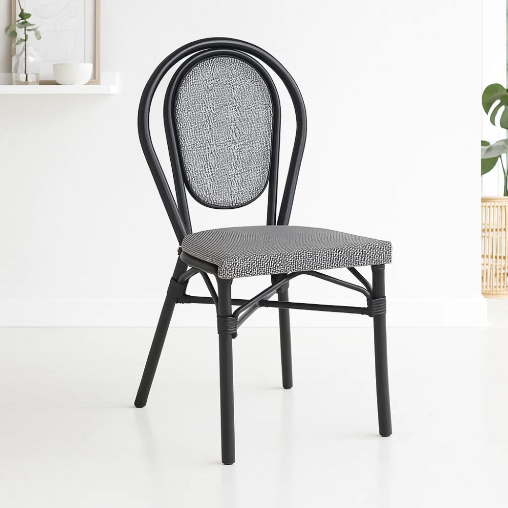 Silla Provence Parisina Rattan - Gris Claro