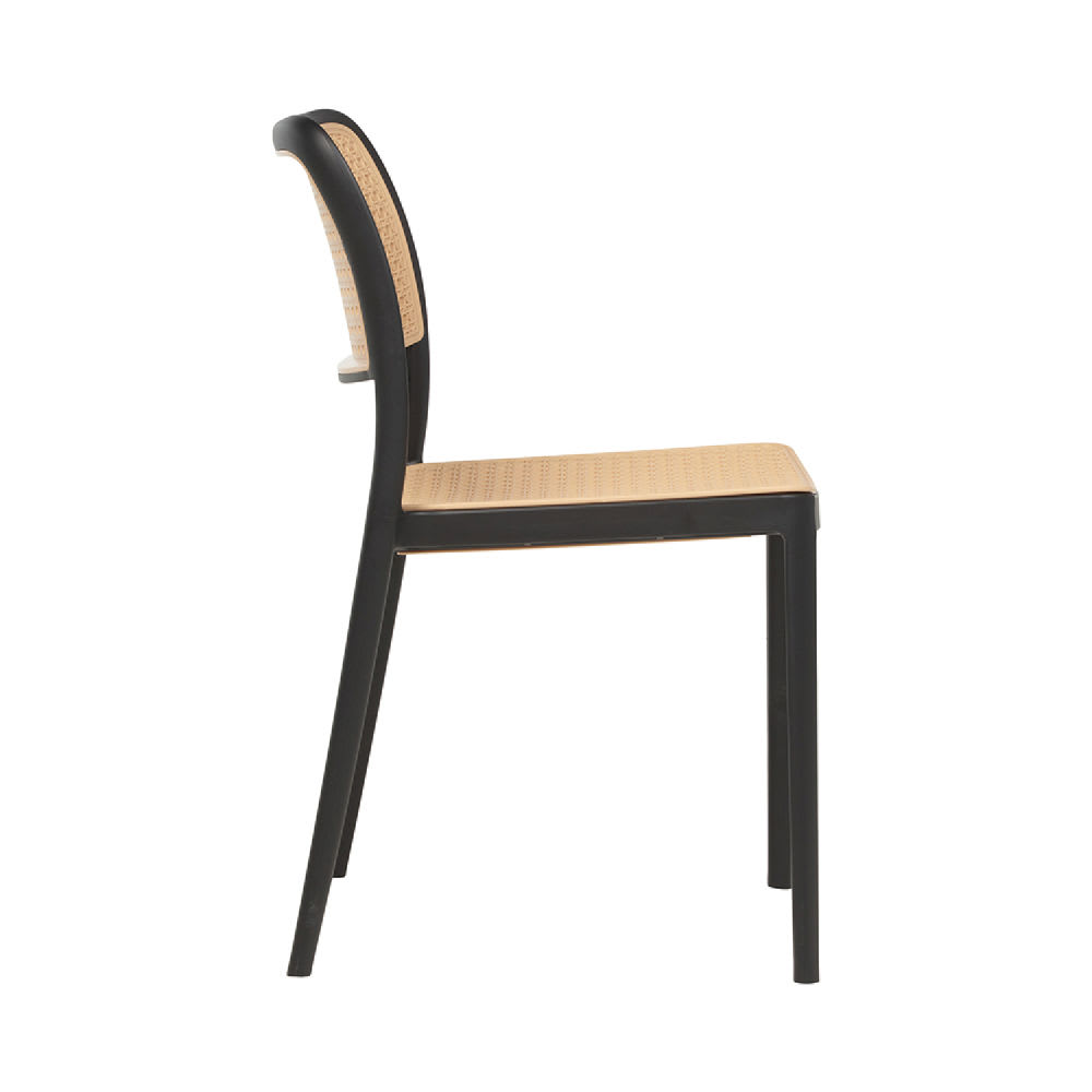 Silla de Terraza o Comedor Hoffman Enrejada - Negra