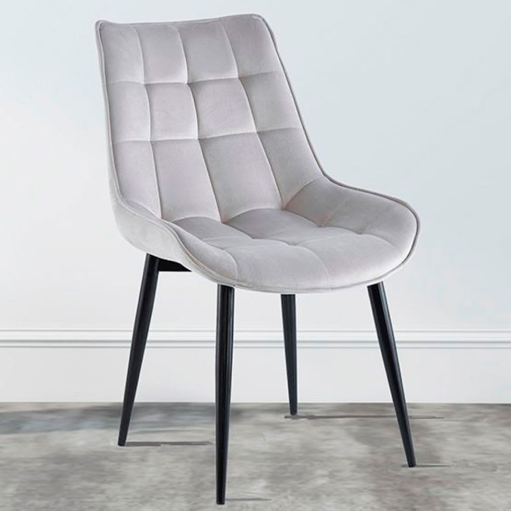 Silla Macron Terciopelo - Gris