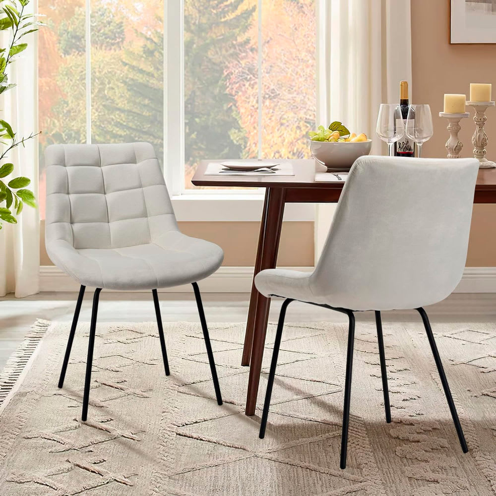 Silla Macron Terciopelo - Beige
