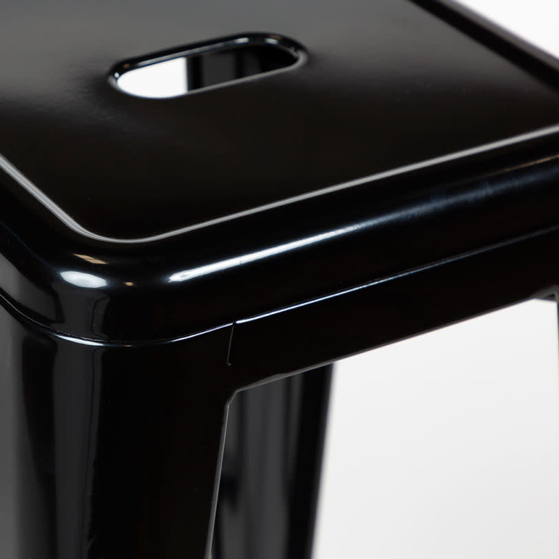 Piso Tolix Alto 77 cms sin respaldo - Negro