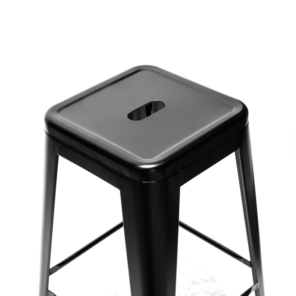 Piso Tolix Alto 77 cms sin respaldo - Negro