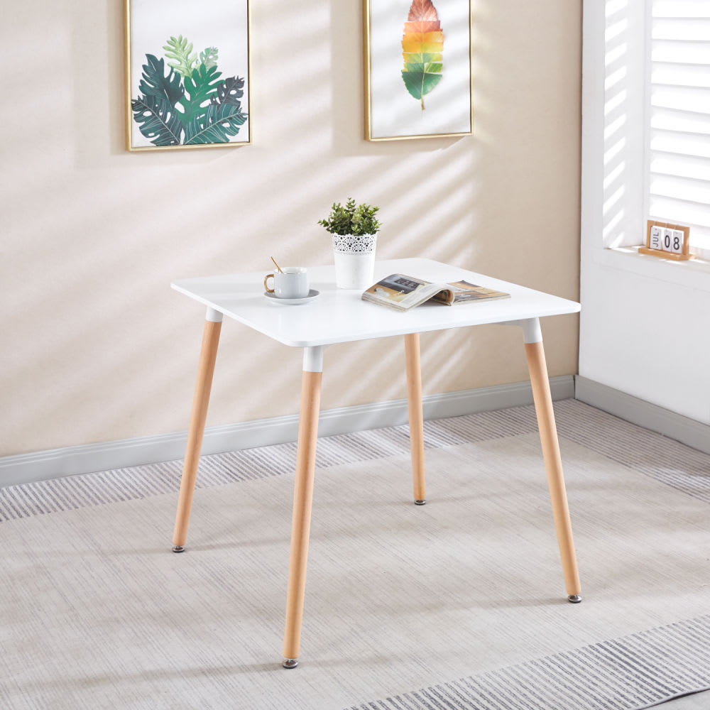 Mesa Eames Cuadrada MDF 80 cms - Negro