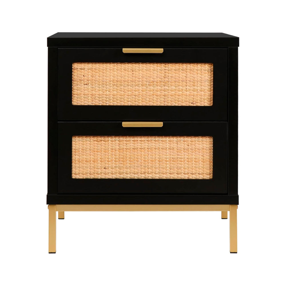 Velador Rattan Dark Dos Cajones