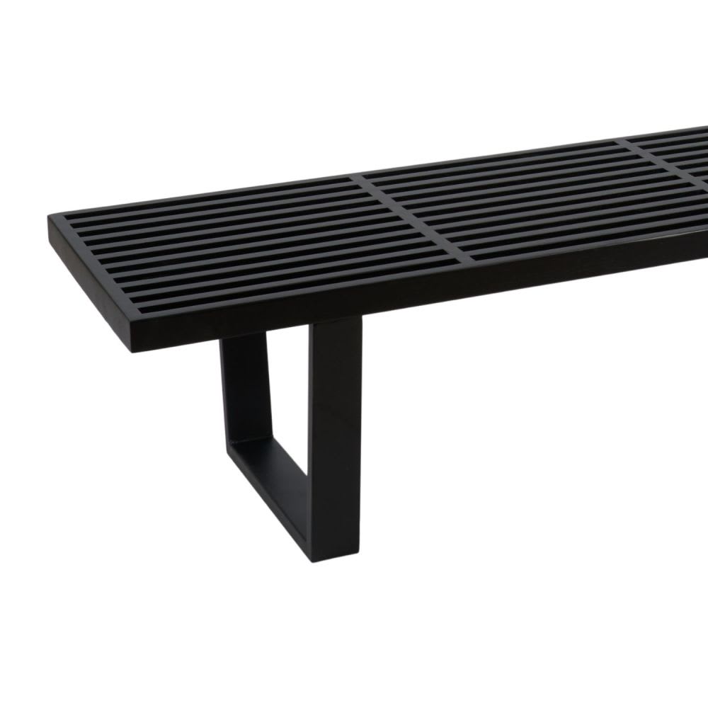 Banqueta de Madera y Metal George Nelson 160cm - Negra