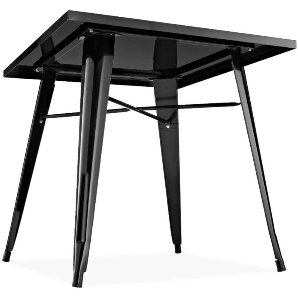 Mesa Tolix de Acero 80x80 cms - Negra