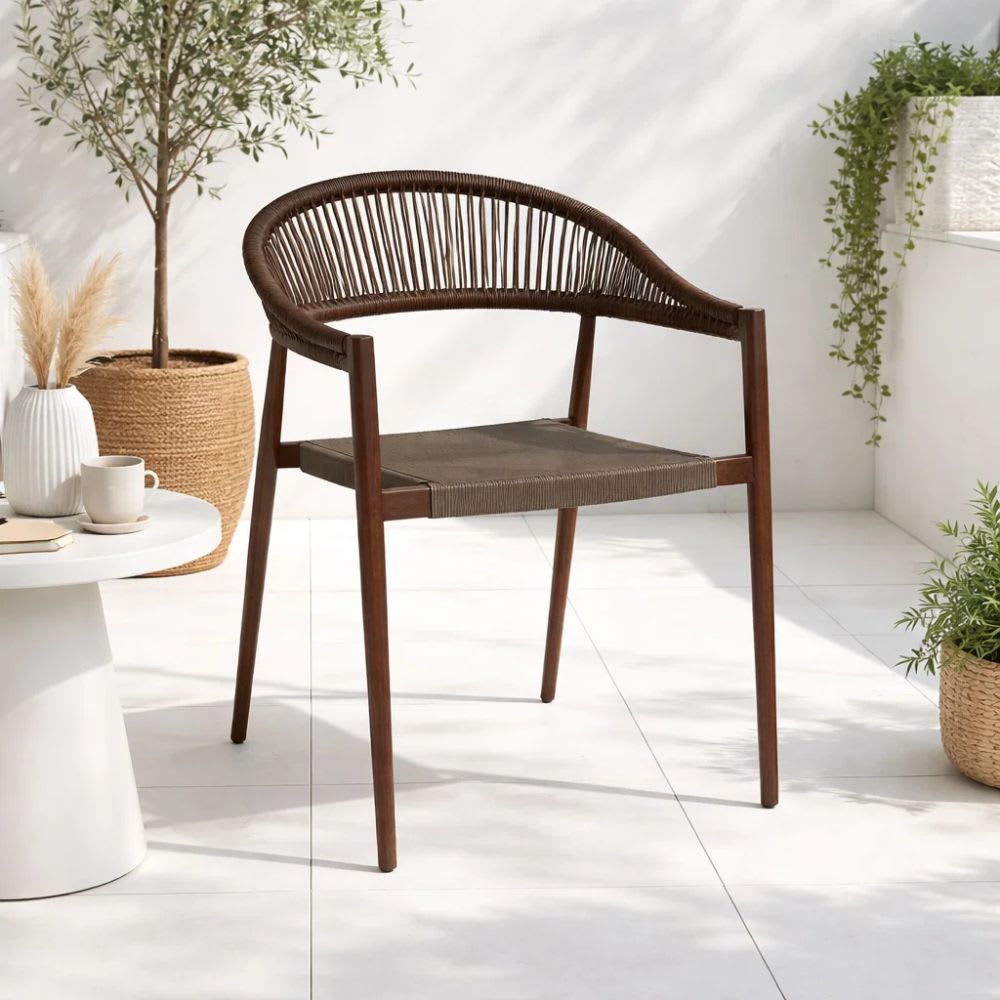 Silla de Terraza Douce - Aluminio y Rattan