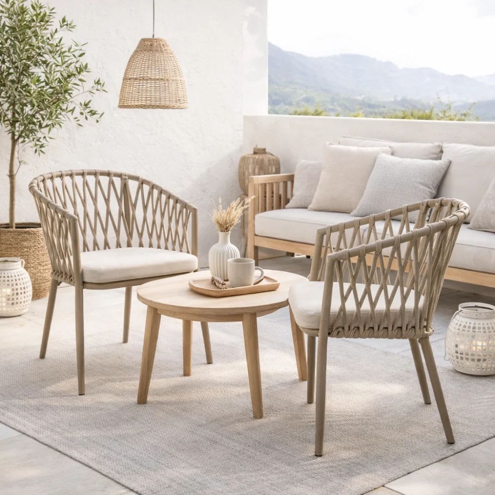 Silla de Terraza Trame - Aluminio y Cuerda