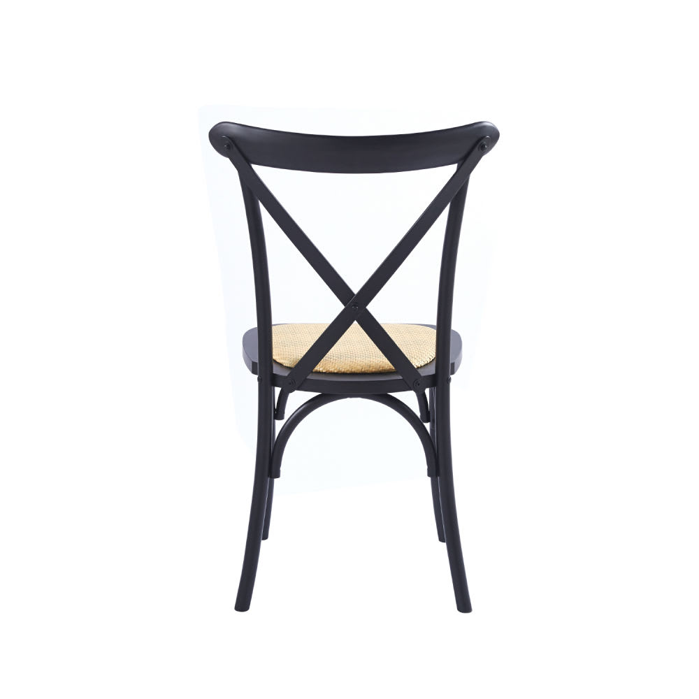 Silla Crossback Madera y Rattan - Natural