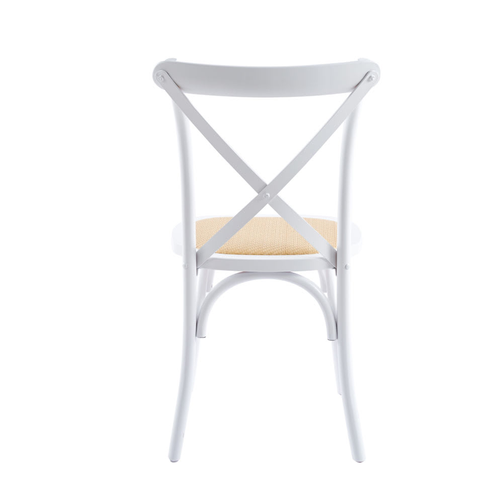Silla Crossback Madera y Rattan - Natural