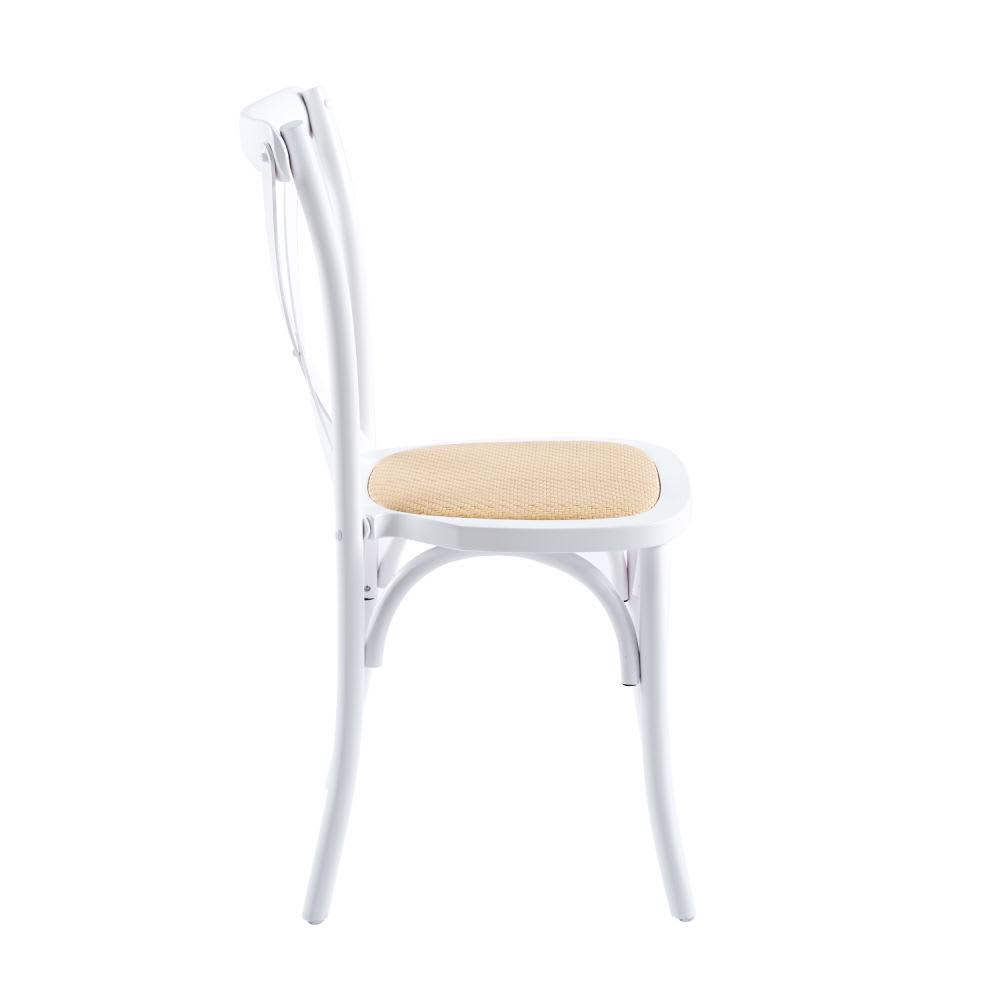 Silla Crossback Madera y Rattan - Natural