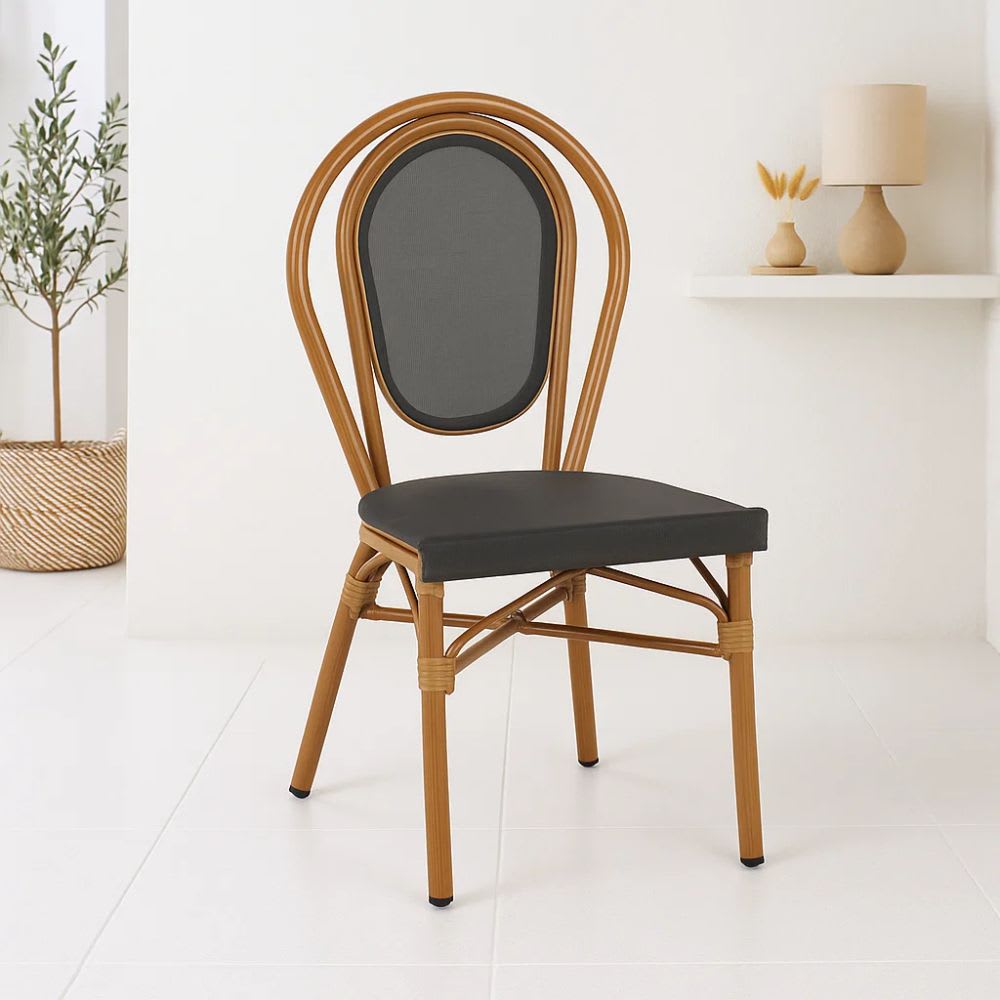 Silla Provence Parisina Rattan - Gris Oscuro