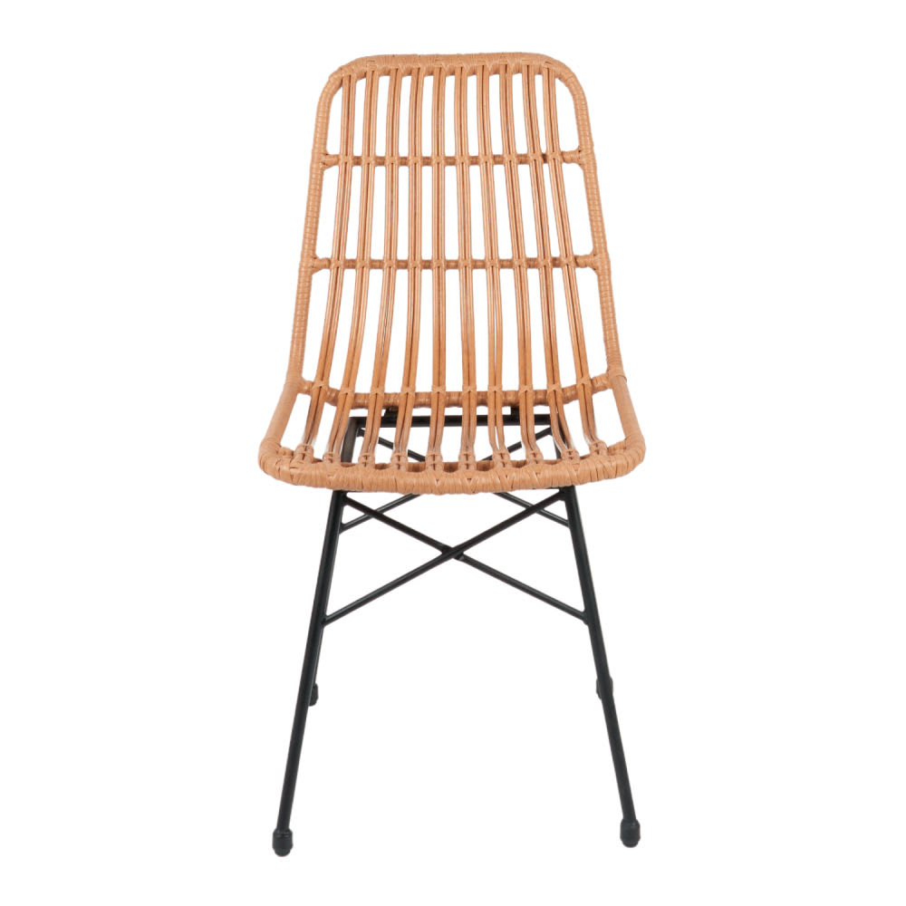 Silla de Comedor Terraza Rattan Grecia Color Madera