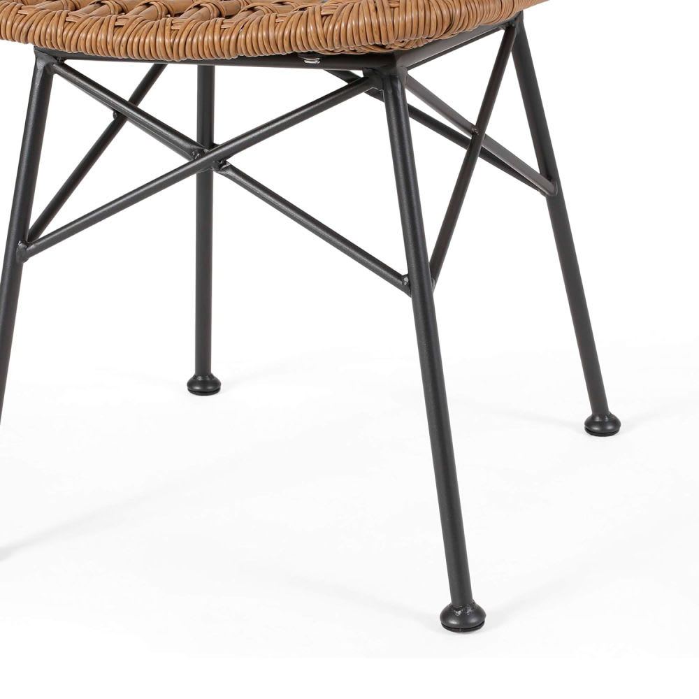 Silla de Comedor Terraza Rattan Grecia Color Madera