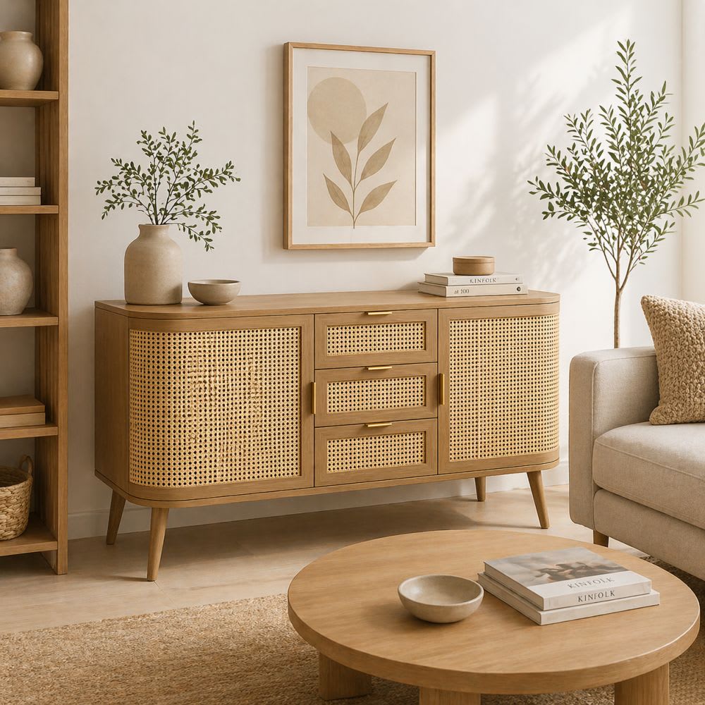 Rack de TV Siena Rattan - Natural