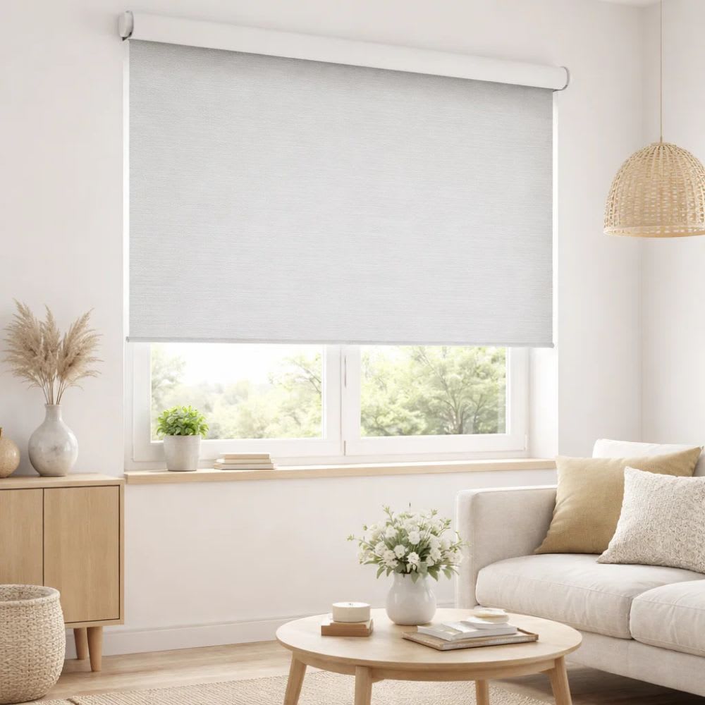 Cortina Roller Blackout Gris Jaspeado Biancobelo - 60x240cm