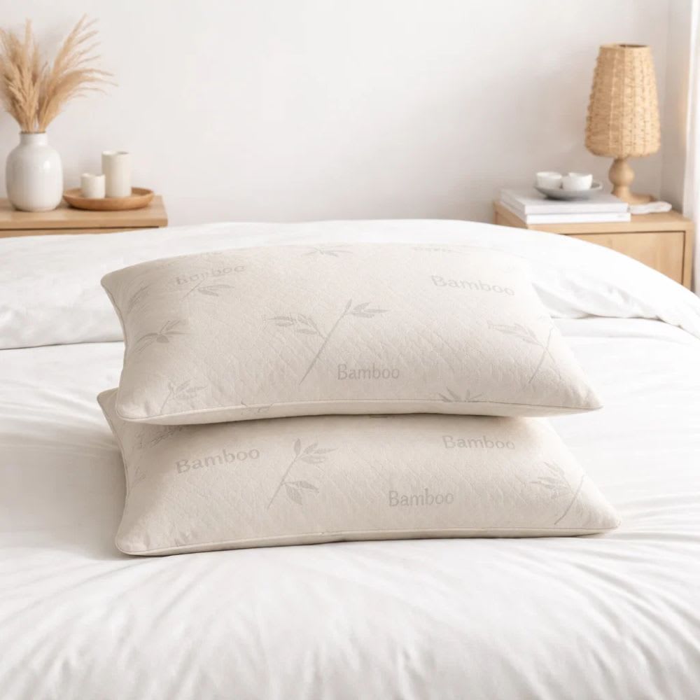 Almohadas de bambu. Pack 2 unidades