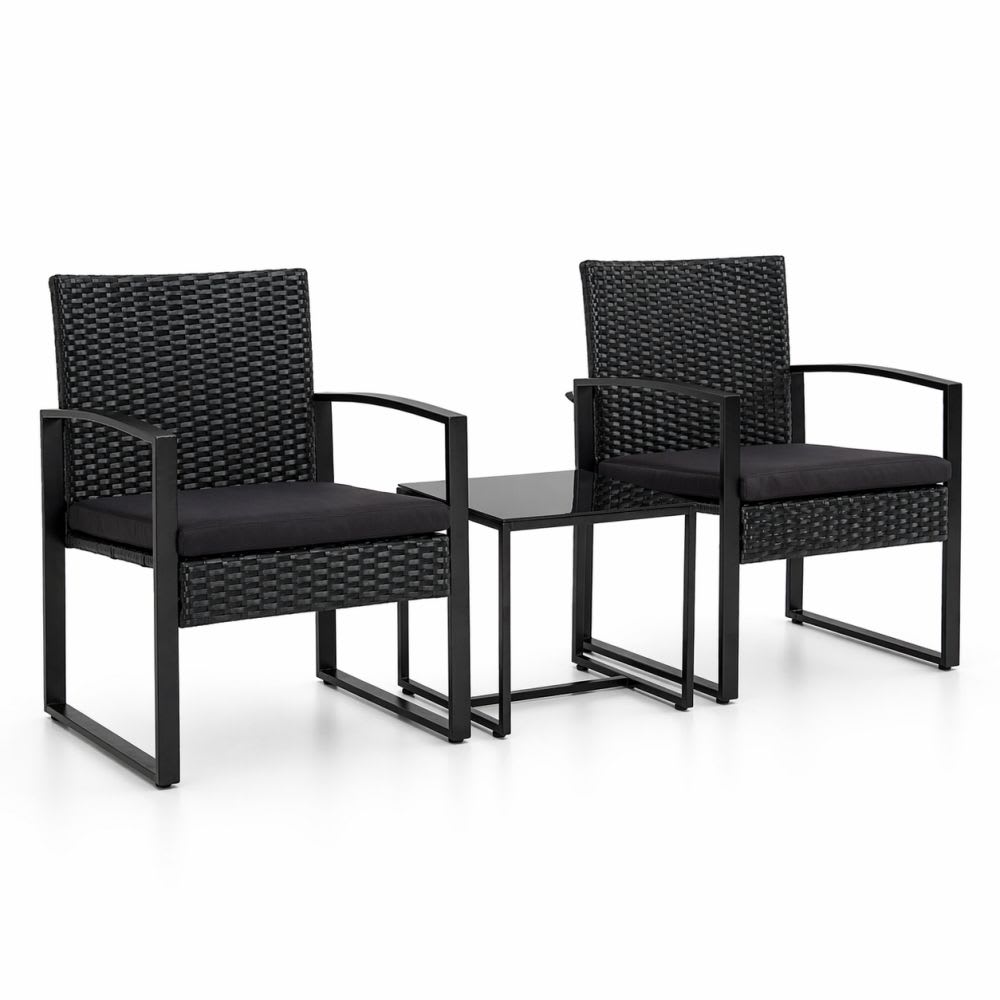 Juego de Terraza de Rattan 3 Piezas Berlin