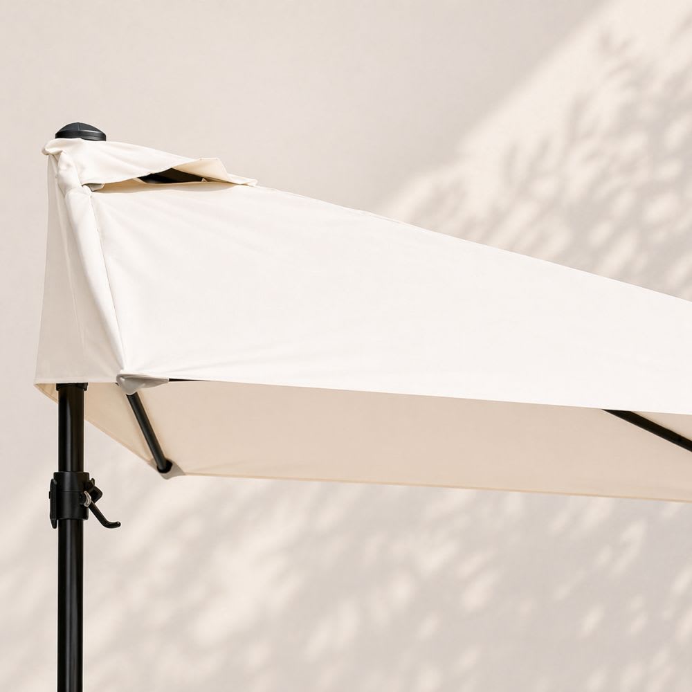 Quitasol de Pared Rectangular Beige con base reforzada