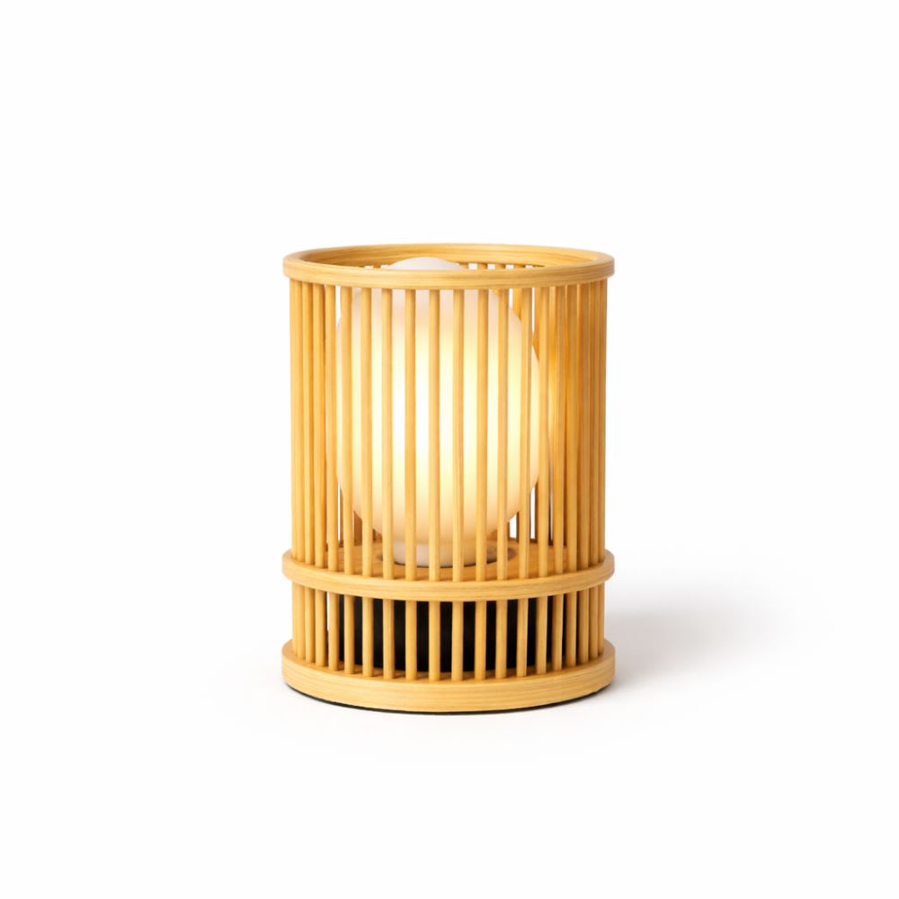 Lampara de mesa Bamboo cilindrica
