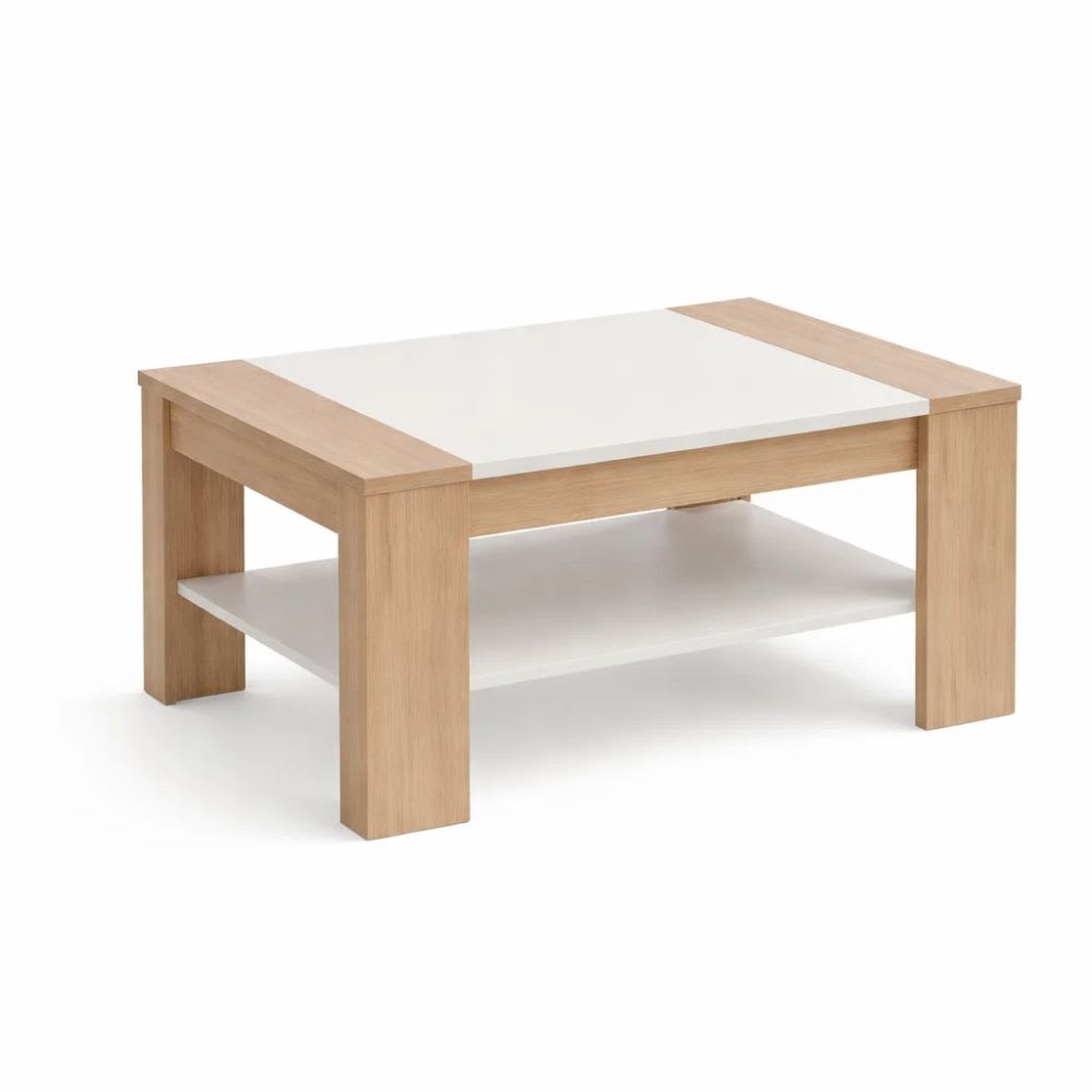 Mesa De Centro Coffee Blanco Roble