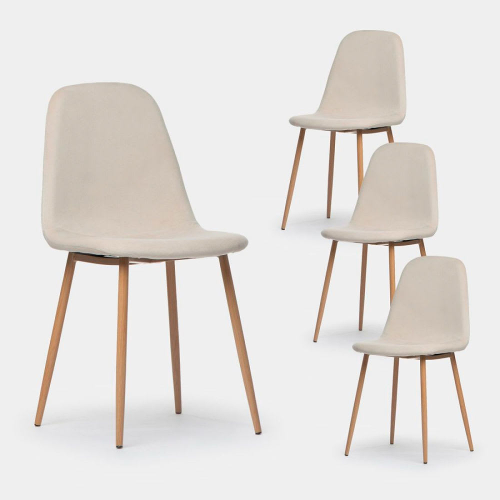 Silla Spoon Velvet - Crema