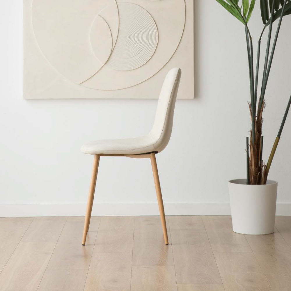 Silla Spoon Velvet - Crema