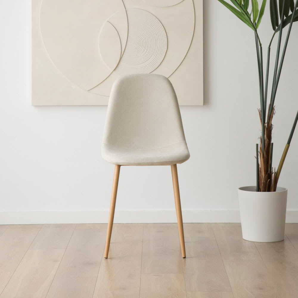 Silla Spoon Velvet - Crema
