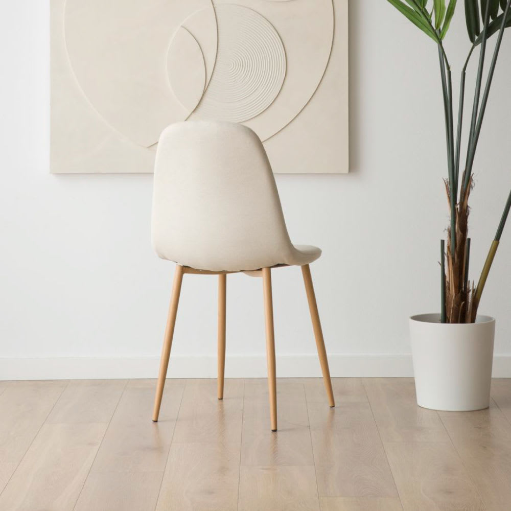 Silla Spoon Velvet - Crema